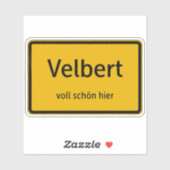 Velbert Aufkleber Sticker Autoaufkleber (Blatt)