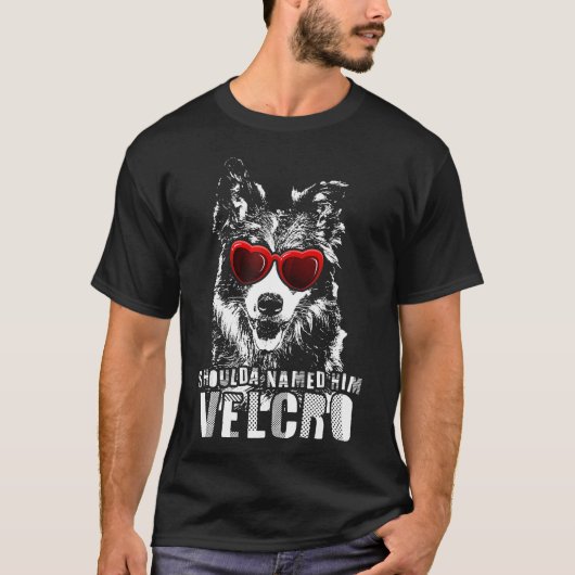 Velcro Border Collie Dog T-Shirt (Vorderseite)