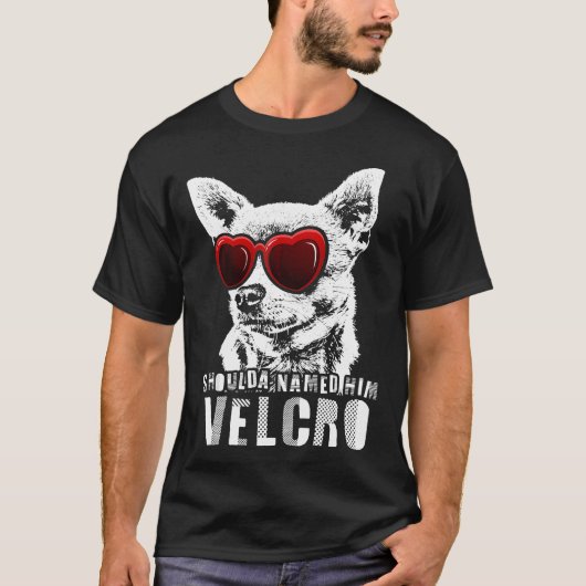 Velcro Chihuahua Dog T-Shirt (Vorderseite)