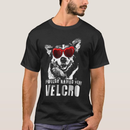 Velcro Corgi Hund T-Shirt (Vorderseite)
