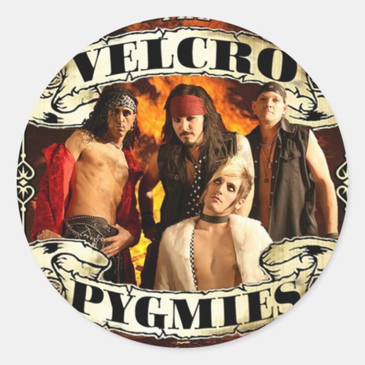 Velcro Pygmies Runder Aufkleber (Vorderseite)