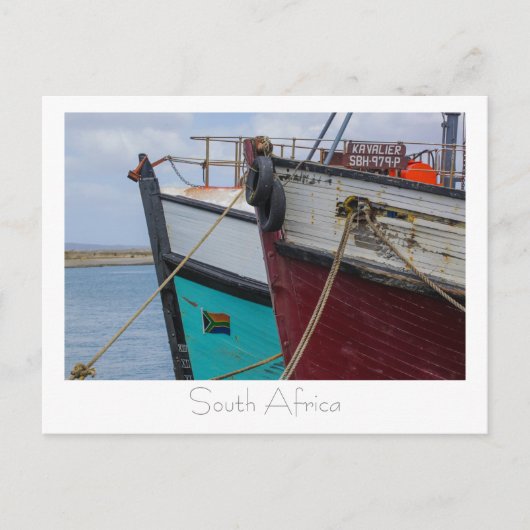Velddrif West Coast Harbour Boats Südafrika SA Postkarte (Vorderseite)
