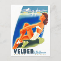 Velden Austria Vintage Reise Postcard