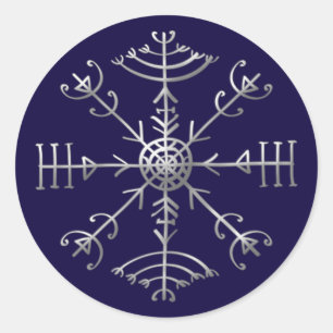 Veldismagn, Island, Schutz, Rune, Magie Runder Aufkleber