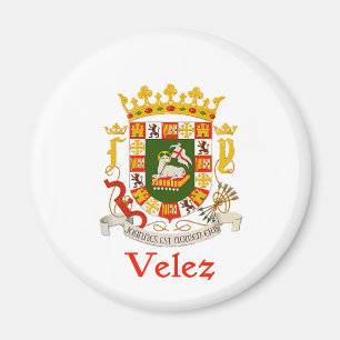 Velez Schild von Puerto Rico Magnet