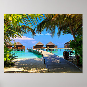 Veligandu, Maldives tropical scene Poster