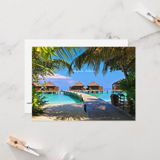 Veligandu, Malediven Karte (Vorderseite/Rückseite Beispiel)