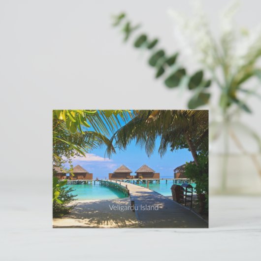 Veligardu Island, Malediven Postkarte (Stehend Vorderseite)