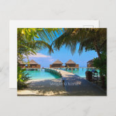 Veligardu Island, Malediven Postkarte (Vorne/Hinten)