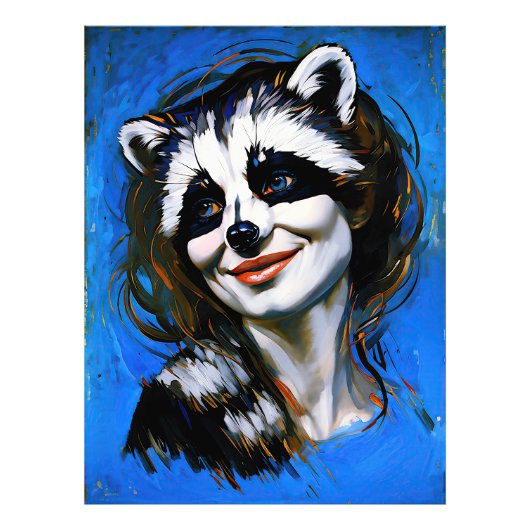 "Velka Teyani" flüstert Raccoon Trickster Fotodruck (Vorne)