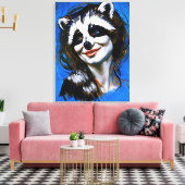 "Velka Teyani" flüstert Raccoon Trickster Leinwanddruck (Insitu (Wohnzimmer))