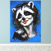 "Velka Teyani" flüstert Raccoon Trickster Leinwanddruck (Insitu (Holzboden))