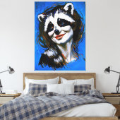 "Velka Teyani" flüstert Raccoon Trickster Leinwanddruck (Insitu (Schlafzimmer))