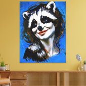 "Velka Teyani" flüstert Raccoon Trickster Leinwanddruck (Insitu (Wohnzimmer))