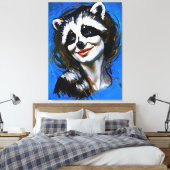 "Velka Teyani" flüstert Raccoon Trickster Leinwanddruck (Insitu (Schlafzimmer))