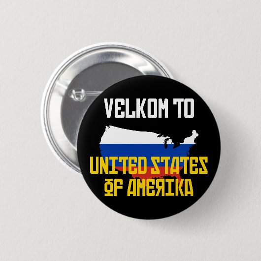 Velkom nach Amerika Button (Vorne & Hinten)