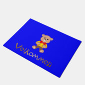Velkommen Bear Blue Doormat Fußmatte (Schrägansicht)