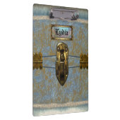 Velley Damask Beautiful Monogram Klemmbrett (Rechts)