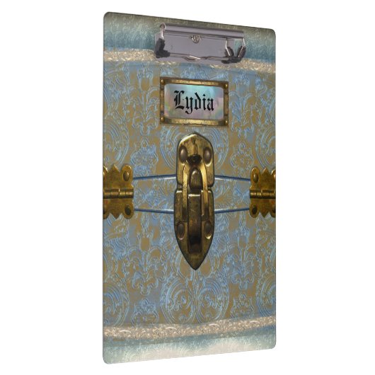 Velley Damask Beautiful Monogram Klemmbrett (Rechts)