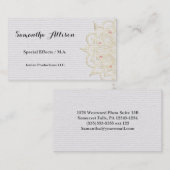 Vellum and Lace Elegante Business Card Visitenkarte (Vorne/Hinten)