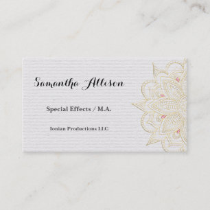 Vellum and Lace Elegante Business Card Visitenkarte