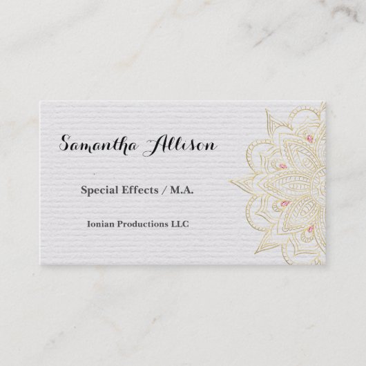 Vellum and Lace Elegante Business Card Visitenkarte (Vorderseite)