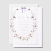 Vellum Baby Sprinkle Wildblume Einladung Overlay (Versetzt)