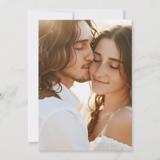 Vellum Background Foto in einer Hochzeit Einladung (Vorderseite)