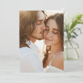 Vellum Background Foto in einer Hochzeit Einladung (Stehend Vorderseite)