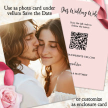 Vellum Background Wedding Save the Date Foto