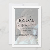 Vellum Black Script Foto Overlay-Brautparty Einladung (Vorderseite)