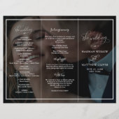 Vellum Black & White Foto Hochzeit (Vorderseite)