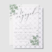 Vellum Budget Boho Eukalyptus Signature Verlobt Pergament Einladungen (Versetzt (Einladung))