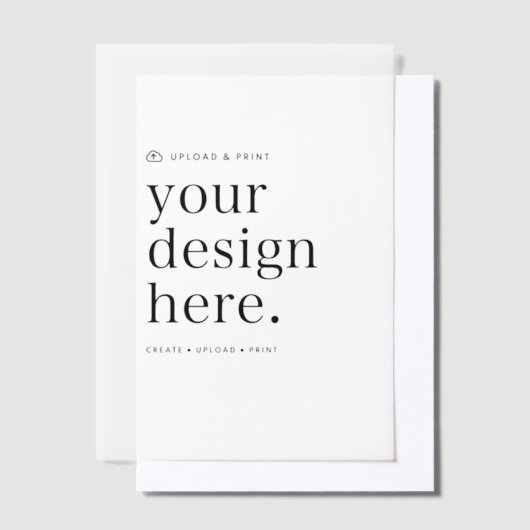 Vellum Einladung zum Design Upload 5" x 7" (Versetzt)