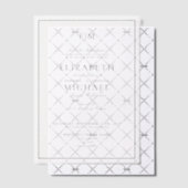 Vellum Elegant Black Classic Monogram Wedding Pergament Einladungen (Versetzt (Einladung))