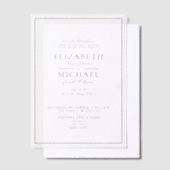 Vellum Elegant Black Classic Script Wedding Pergament Einladungen (Versetzt)
