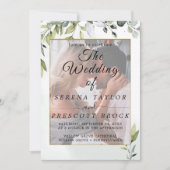 Vellum Elegant Eukalyptus Wedding Einladung (Vorderseite)