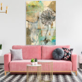 Vellum floral I Leinwanddruck (Insitu (Wohnzimmer))