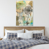 Vellum floral I Leinwanddruck (Insitu (Schlafzimmer))