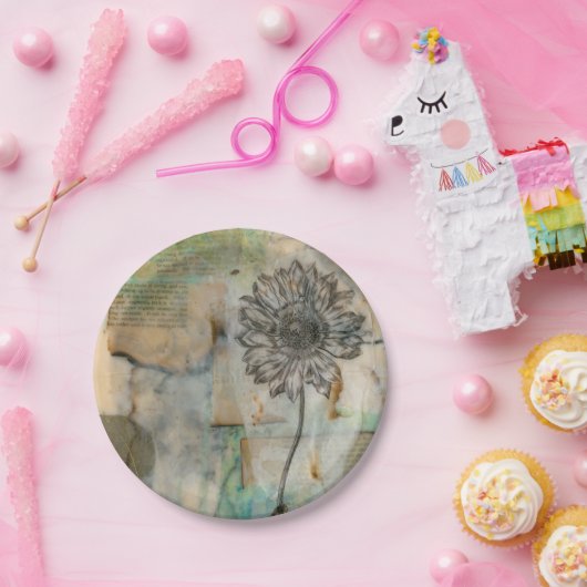 Vellum floral I Pappteller (Party)