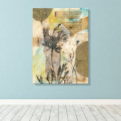 Vellum floral II Leinwanddruck (Insitu (Holzboden))