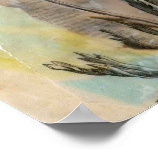 Vellum floral II Poster (Ecke)