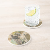 Vellum floral II Sandstein Untersetzer (Seite)