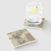 Vellum floral II Steinuntersetzer (Seitenansicht)