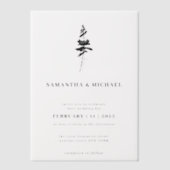 Vellum Forest Pine Tree Indie Rustikal Pergament Einladungen (Vorderseite)