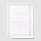 Vellum Formal Dusty Blue Classic Script Wedding Pergament Einladungen (Versetzt)