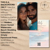 Vellum Foto Background Wedding Einladung