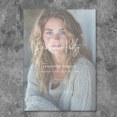 Vellum Foto Hintergrund Geburtstag Einladung