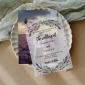 Vellum-Foto-Hintergrundkarte Einladung