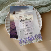 Vellum-Foto-Hintergrundkarte Einladung